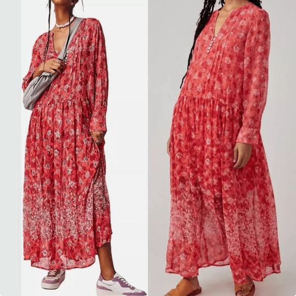 Free People Tiers For You Maxi Size Large NWOT - Picture 5 of 5